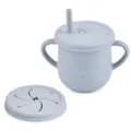 Baby silicone training straw cup leakproof toddler sippy cup with snack lid and double handles - Y18 Sippy Cup with Snack Lid