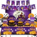 Halloween Party Geschirr Set mit Kürbis und Geist Motiven für gruselige Feier Dekorationen. - Kürbis Halloween / 7 Zoll 10 STK