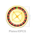 Casino Roulette Thema Pappteller, 17cm Einweggeschirr für Geburtstag Party Partybedarf. - 7 Zoll 10PCS-Poker