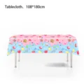 Nappe de fête rose thème bonbon sucette vue détaillée, décoration colorée dimensions 108x180cm. - Nappe (108*180cm)