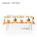 Thanksgiving tablecloth 108x180cm autumn pumpkin turkey waterproof party table decor - 108*180cm