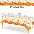Thanksgiving Autumn Maple Leaf Pumpkin PE Tablecloth Party Disposable Table Cover 54x108 - 54*108inch