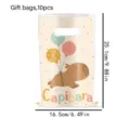 Carini Sacchetti Regalo Plastica Capybara 10Pz Festa Compleanno Bambini Confezione Buste - Sacchetti Regalo 10 Pezzi/Confezione-02