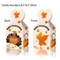 Thanksgiving candy box 6pcs 8.5x8.5x20cm turkey maple leaf holiday party favor treat box - Candy Box / Set of 6