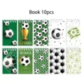 Set of 10 soccer themed pocket spiral notebooks, portable lined memo pads for students. - 10 Pads/Pack / Classic Soccer