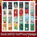 Weihnachts Mini Notizbuch Set 24Stk 10.5x7cm 16 Seiten süße Cartoon Tagebuch Schreibwaren - Stil A 24 Stück/Packung / 10.5x7cm (16 Seiten)