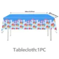 Blaues Donut Eiscreme Party Tischtuch 180x108cm wasserdichte Plastik Tischabdeckung Deko - 67 Baseball Eiscreme / 108*180cm