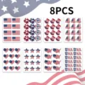 8-teiliges US-Unabhängigkeitstag-Aufkleber-Set, patriotische Dekoration für den 4. Juli. - Unabhängigkeitstag Aufkleber / 8er Set