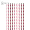 Rosa gestreifte Papiertrinkhalme 19.7cm 10Stk umweltfreundliche Party Geschirr Zubehör - Rosa Gestreifter Strohhalm (10pcs)