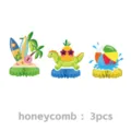 Ensemble de centres de table en nid d'abeille plage été, 3pcs décoration de table pour anniversaire. - Ornements Alvéolés de Fête Maillot de Bain 3 Pièces