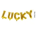 Gold Folienballons Buchstaben LUCKY Party Dekoration 40cm St Patricks Tag Zubehör - St. Patricks Folienballon