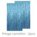 Rideaux à franges métalliques bleues lot de 2, décoration parfaite pour fond photo de fête. - Rideaux à Franges de Fête Maillot de Bain 2 Pièces