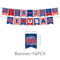 US 250. Unabhaengigkeitstag Party Banner Dekoration Set 16 Stueck Patriotische Wimpel - Banner (16 Stück) / 16 Stück
