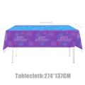 Blau lila Spinnennetz Party Tischtuch, Einweg Tischdecke fuer Geburtstag Party Dekoration. - Tischdecke (137*274CM) - Blau Violettes Spinnennetz / 1 Stück