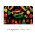 Black History Month background cloth detail, colorful festive decoration banner for party. - Backdrop