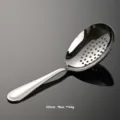 Stainless steel slotted serving spoon with beaded handle, elegant kitchen utensil for food. - 304 Stainless Steel Slotted Spoon