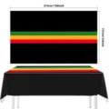 Juneteenth celebration tablecloth banner Pan-African flag party decoration 274x137cm supplies - Tablecloth