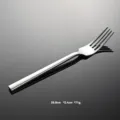 Detailed view of the 430 stainless steel heavy square handle dinner fork, 20.8cm length. - Dinner Fork Only