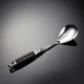 316 stainless steel cooking spoon with wood handle kitchen spatula tool 34.3cm long - Rice Spoon
