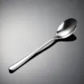 Stainless steel dinner spoon detail view, elegant smooth handle, premium kitchen tableware. - Dinner Spoon Only