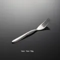 Tenedor de mesa de acero inoxidable con acabado satinado, elegante y duradero para uso. - Tenedor de té