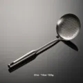 Stainless steel slotted spoon kitchen skimmer with hollow handle and hanging hole 37cm variant - Large Slotted Spoon