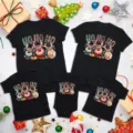 Kerstfamilie bijpassende korte mouw t-shirts en baby romper set met schattige rendierprint. - Volwassene S / Tops / Rendier Kerst Stijl