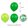 Grüne Latex Luftballons Set 12 Zoll Party Dekorationen 18 Stück Packung für Feste. - St. Patricks Latexballon