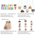 Süßes Hund Geburtstag Party Deko Set Banner Hängende Spiralen Kuchenaufsatz Zubehör - Deko-Set-Haustier Hund