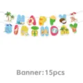 Summer beach theme birthday party hanging banner 15pcs colorful decoration supplies - Swimsuit Party Banner 15 Pieces
