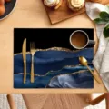 Abstract art printed placemat, waterproof polyester dining table mat for home decor dining - Style 1146