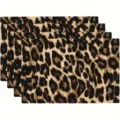 Set 4 souplapla polyester leopard print, thermoprostateutiki epifaneia gia diakosmisi spiti. - 30cm*45cm / Στυλ 40