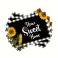 Σουπλά Ηλίανθος Καρό Home Sweet Home Αδιάβροχο Ανθεκτικό στη Θερμότητα Στρώμα Τραπεζιού - 30cm*45cm / Στυλ 46