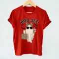 Halloween Women Short Sleeve Graphic T-Shirt Vintage American Casual Tops Tee - S / Red