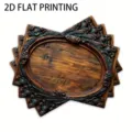 Vintage European style carved wooden pattern placemat table mat variant design for home decor - Style 1205