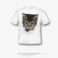 Paidiko kontomaniko t-shirt me 3D xaritomeni gata print, aneto casual kalokairino rouxo. - XS / 2