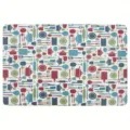 Kitchen Mat Printed Table Placemat Heat-Insulating Washable Anti-Fouling Kitchenware Pattern - Kitchenware Silhouette