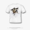 Παιδικό λευκό κοντομάνικο t-shirt με τρισδιάστατη στάμπας γάτας, χαριτωμένο καλοκαιρινό τοπ. - XS / 6