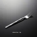 Stainless steel western dinner fork with geometric faceted handle, elegant tableware 20.8cm. - Dinner Fork Only