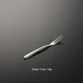 Stainless steel dessert fork, mirror polished 12.5cm fruit fork for western dining table - Two-Prong Fruit Fork