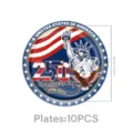 USA 250. Jahrestag Patriotischer Einweg Pappteller Freiheitsstatue Party Geschirr - 7 Zoll Pappteller (10 Stk) / 10 Stück