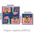 Amerikanische 250 Jahr Feier Papierservietten patriotische Party Tischdeko 20 Stück - Servietten (20er Pack) / 20 Stück