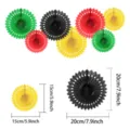 Juneteenth party decoration paper fans colorful hanging fan set celebration supplies 20cm 15cm - Colorful Honeycomb Fans (Juneteenth)