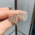 Exquisite heart-shaped cubic zirconia stud earrings with gold-plated setting for women. - Stud Earrings / Gold