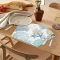 Set de table corail et étoile de mer napperon cuisine salle à manger décoration - 30*45 / Thème Océan