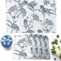 Set de table et chemin de table floral bleu blanc pour cuisine fête décoration maison - 30*45 / Bleu Vintage