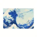 Classic wave print placemat, durable linen table mat for home kitchen dining decor, heat-resistant. - 30cm*45cm / 13