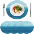 Set de table rond dégradé bleu pour décoration de table, napperons résistants à la chaleur. - 30*45 / Bleu 1
