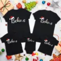 Family Christmas matching t-shirts black short sleeve holiday outfits for family wear - Adult S / Tops / Believe Christmas Style