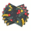 Floral printed linen placemat set for dining table, heat resistant kitchen table mat. - 30cm*45cm / 18